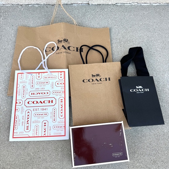 COACH shopping bags 4 handle bags 1 box collection logo storage shoppers bundle - Picture 4 of 5